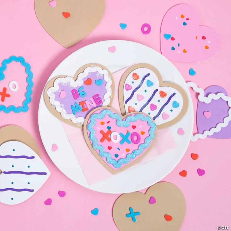 Goofy Valentine Heart Ornament Craft Kit - Makes 24