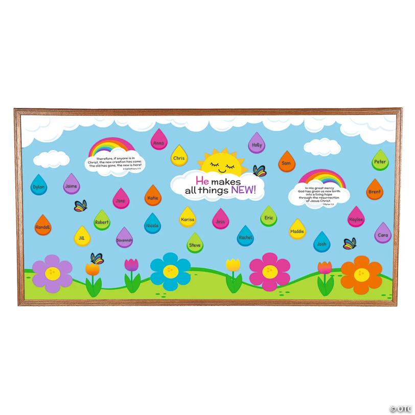 He Makes All Things New Classroom Bulletin Board Set - 48 Pc.