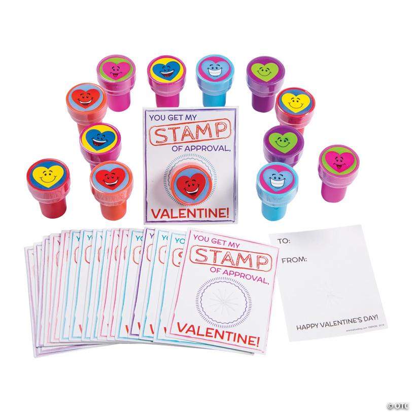 Heart Stampers Valentine Exchanges with “Stamp of Approval” Card for 24