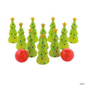Holiday Christmas Tree Red & Green Plastic Bowling Game Set