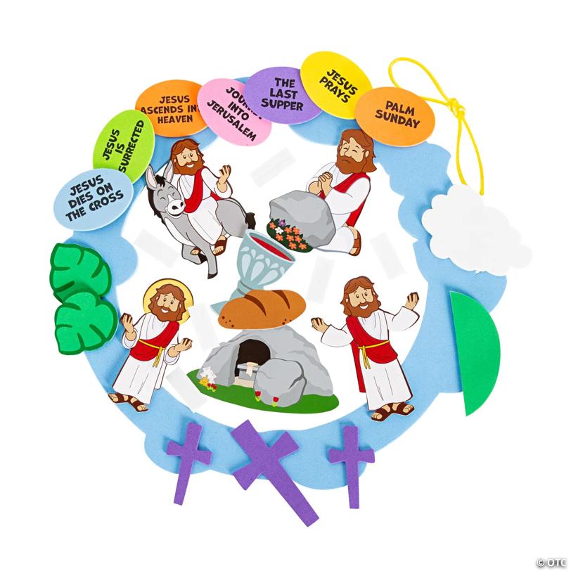 Holy Week Wreath Foam Craft Kit- Makes 12