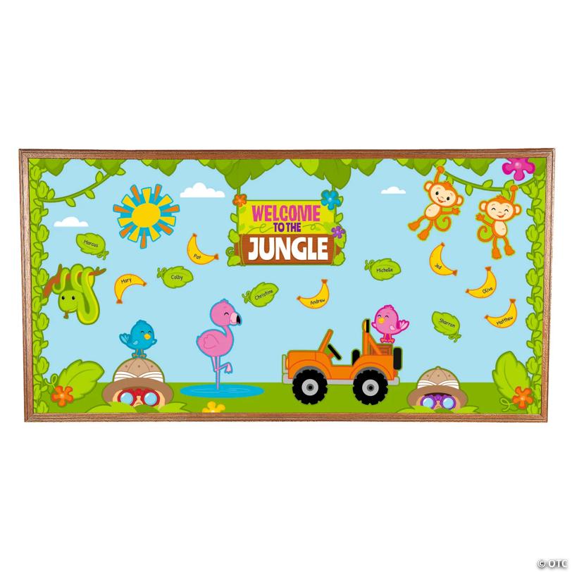 Jungle Bulletin Board Set - 91 Pc.
