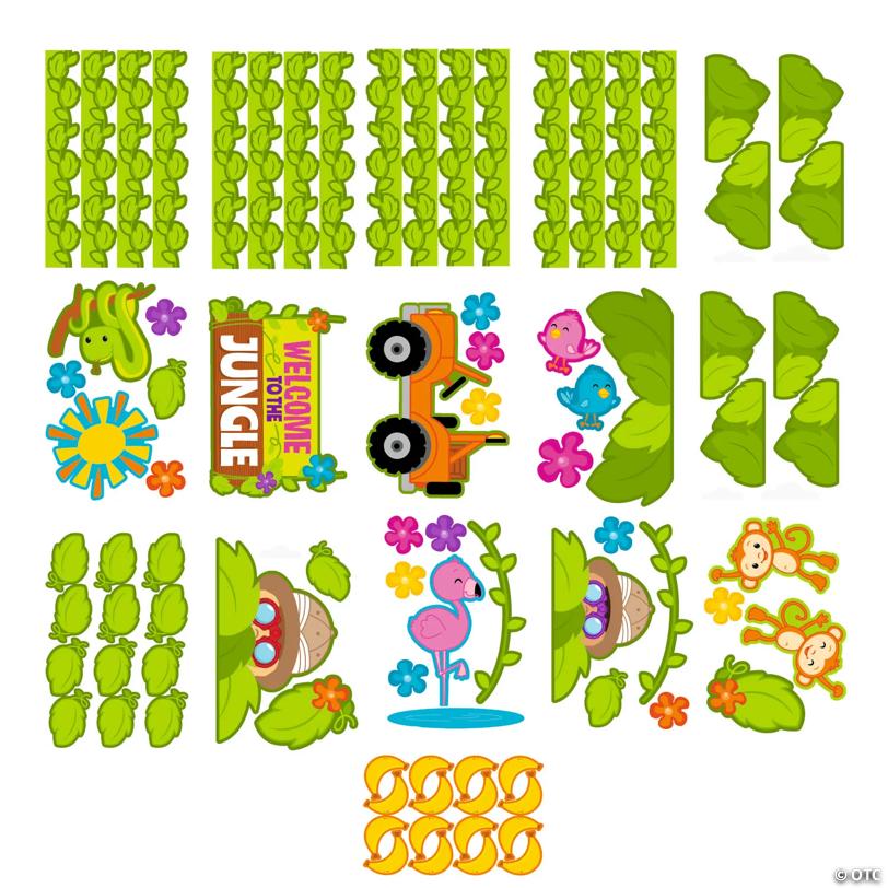 Jungle Bulletin Board Set - 91 Pc.