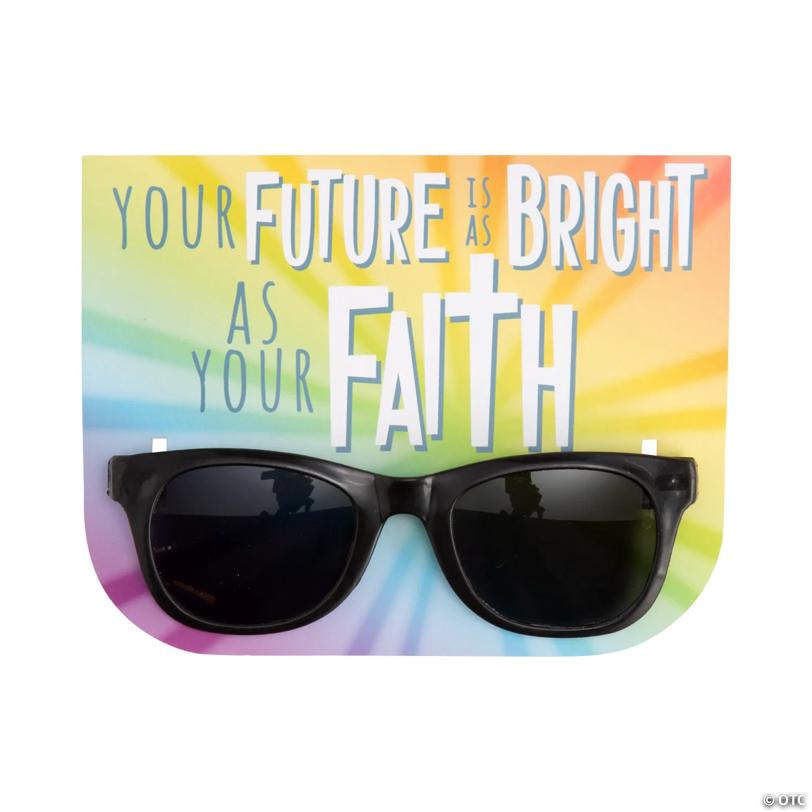 Kids Your Future’s as Bright as Your Faith Sunglasses with Card- 12 Pc. | Elite Festo