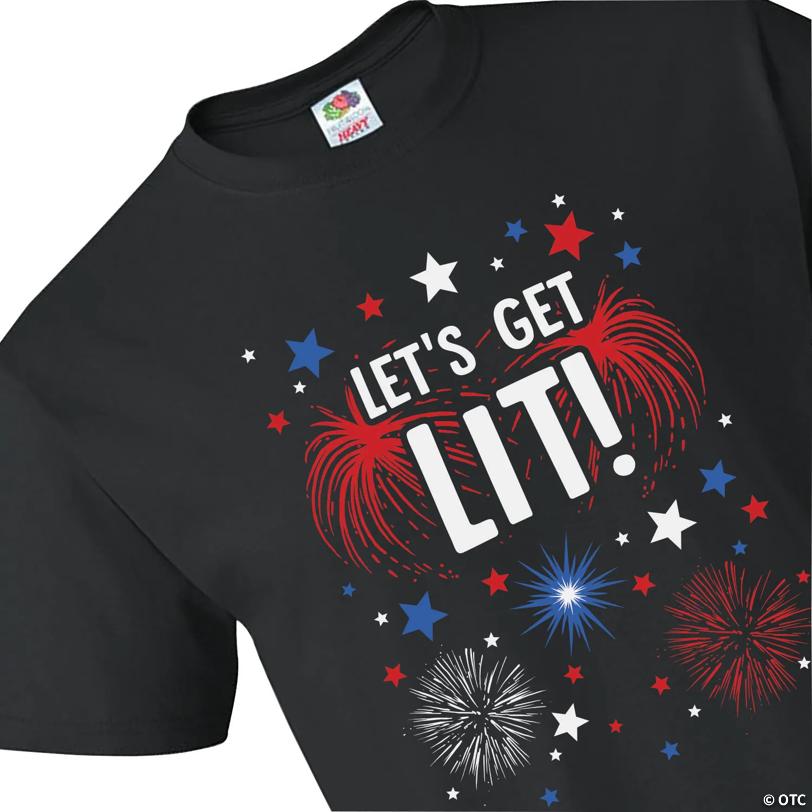 Let'sGet Lit Adults T-Shirt