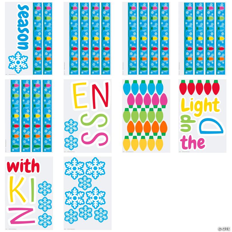 Light Up the Season with Kindness Bulletin Board Set – 10 Sheets