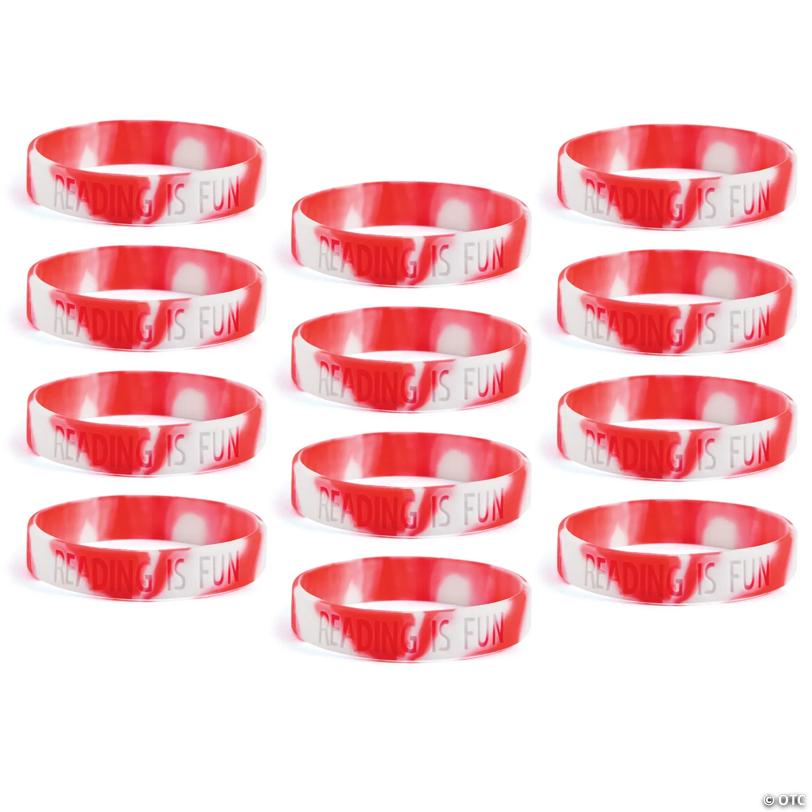 Mega Bulk 144 Pc. Reading Is Fun Rubber Bracelets