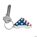 Memorial Day Metal Keychain with Enamel Flag Charm - 12 Pc.