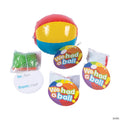 Mini Inflatable 5" Classic Beach Balls with Card - 12 Pc.