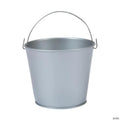 Mini Silvertone Favor Pails - 12 Pc. | Elite Festo