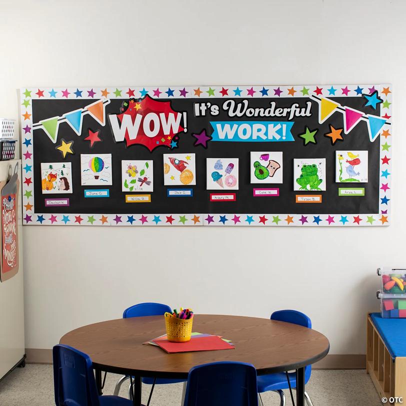 Multicolored Wow Work Wall Cardstock Bulletin Board Set – 62 Pc.