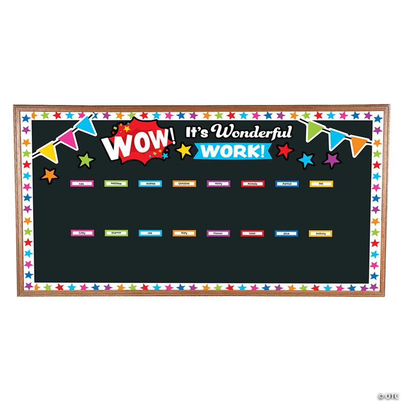 Multicolored Wow Work Wall Cardstock Bulletin Board Set – 62 Pc.