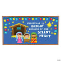 Nativity Christmas is Bright Classroom Bulletin Board Set - 55 Pc.