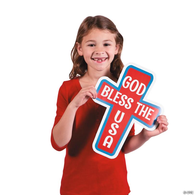 Patriotic Religious Stars & Stripes Bulletin Board Set - 71 Pc.