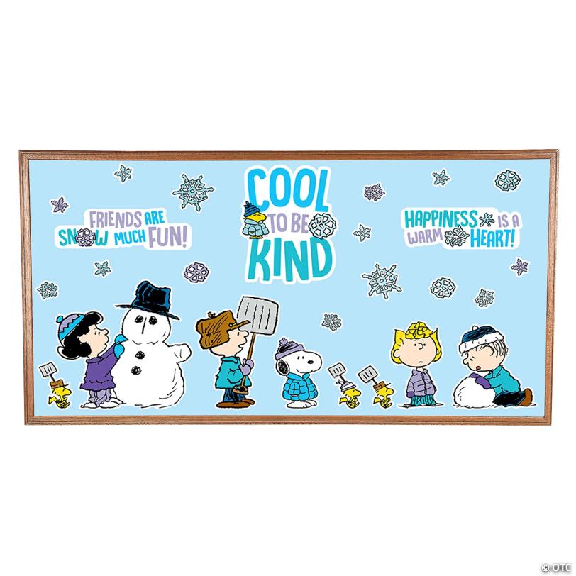 Peanuts Cool to Be Kind Winter Classroom Bulletin Board Set - 28 Pc.