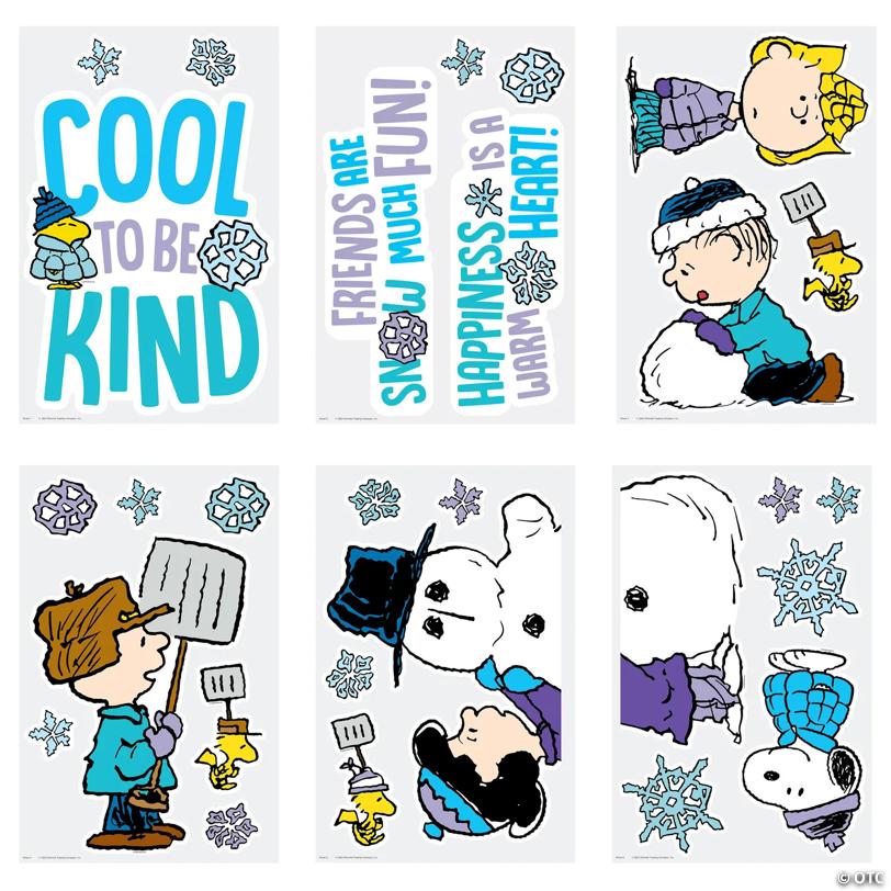 Peanuts Cool to Be Kind Winter Classroom Bulletin Board Set - 28 Pc.