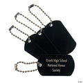 Personalized Black Dog Tag Keychains - 12 Pc. | Elite Festo
