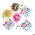 Personalized Donut Slow-Rising Squishy Keychain Valentine Exchanges with Card for 24