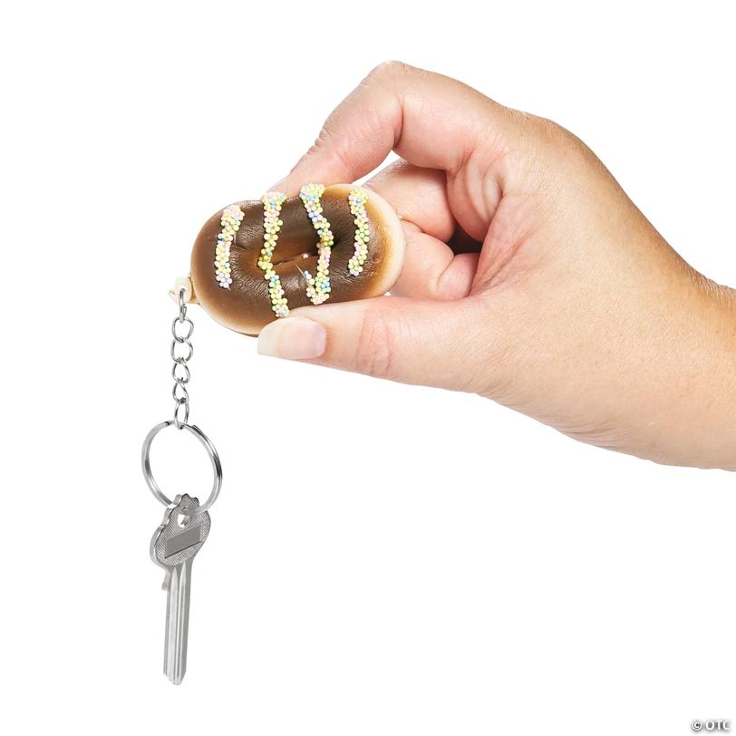 Personalized Donut Slow-Rising Squishy Keychain Valentine Exchanges with Card for 24