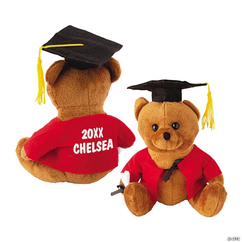 Personalized Graduation Stuffed Bear - Red | Elite Festo