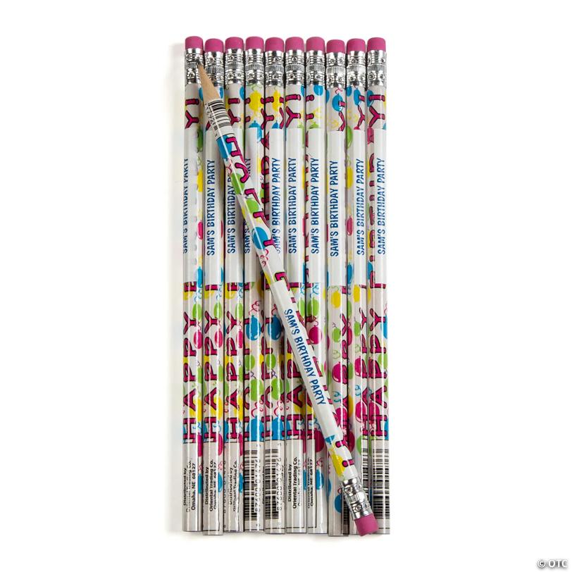 Personalized Happy Birthday Pencils - 24 Pc.