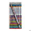 Personalized Happy Birthday Stripe Pencils - 24 Pc.