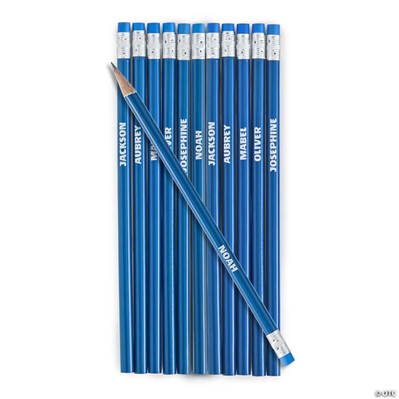 Personalized Multi Name Blue Pencils - 24 Pc.