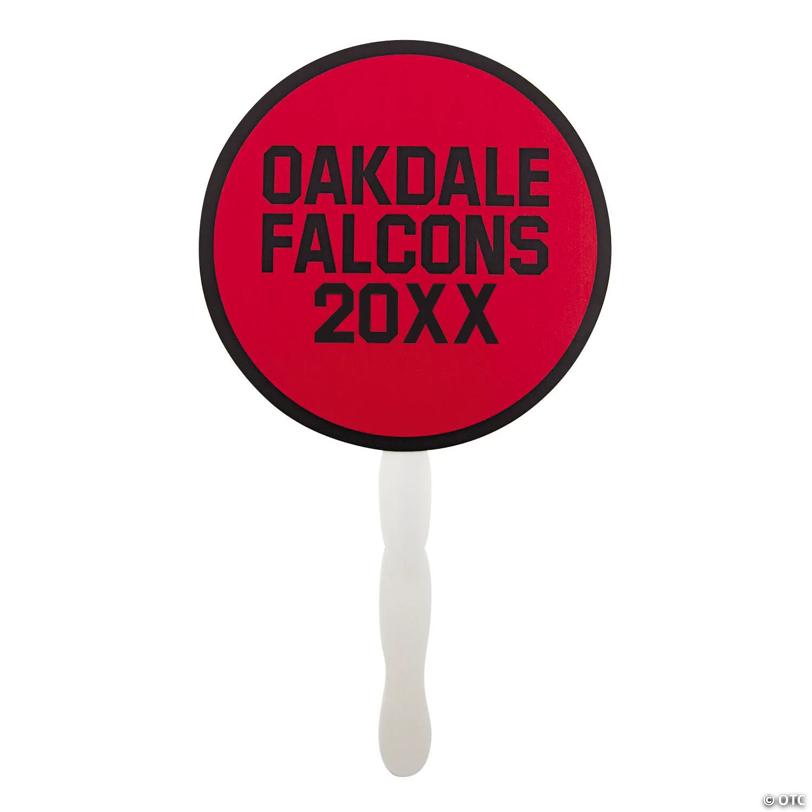 Personalized Open Text Round Hand Fans - 12 Pc. | Elite Festo