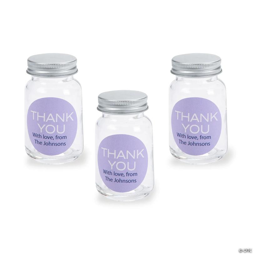 Personalized Thank You Mini Mason Jar Favors | Elite Festo