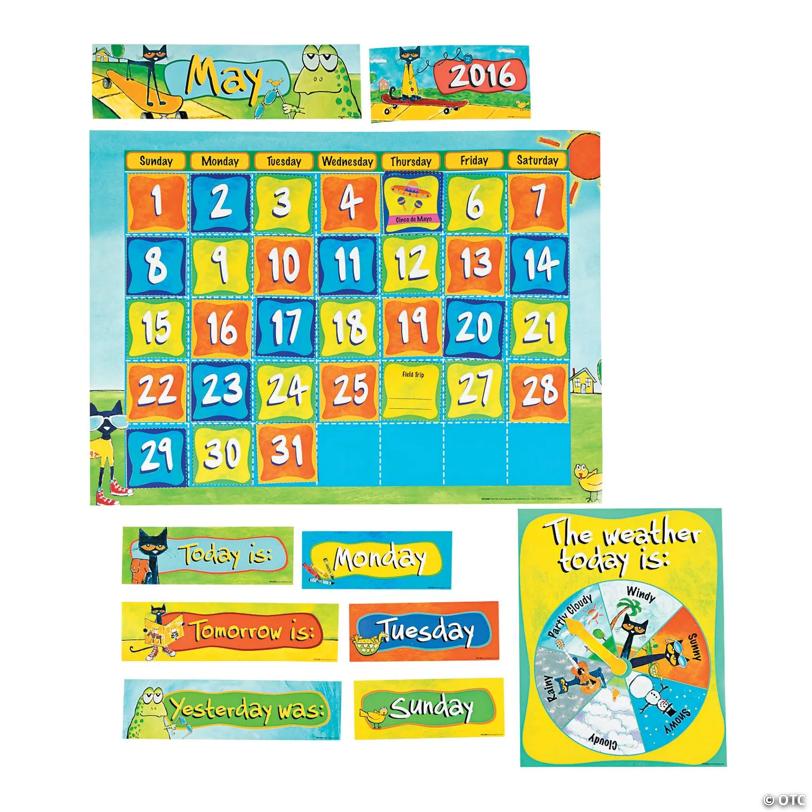 Pete the Cat™ Bulletin Board Calendar - 49 Pc.