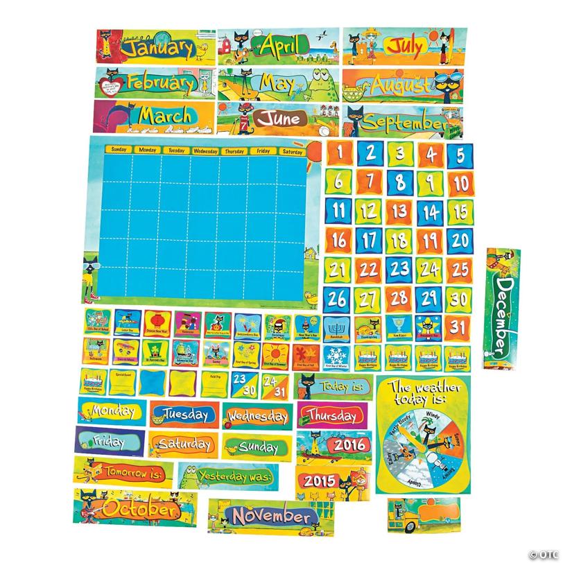 Pete the Cat™ Bulletin Board Calendar - 49 Pc.