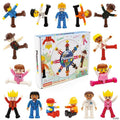 Picassotiles 15 PC Character Figure Set, Magnetic Tiles and Brick Compatible, Magnetic Building Blocks for Kids, Magnet for Kids 3+
