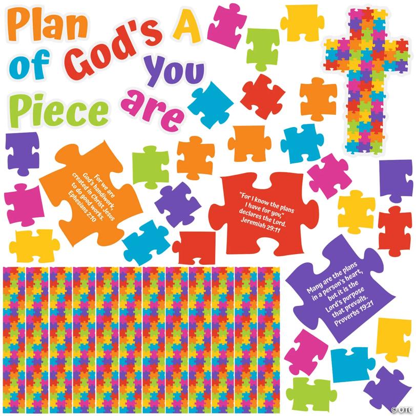 Piece of God’s Plan Bulletin Board Set - 48 Pc.