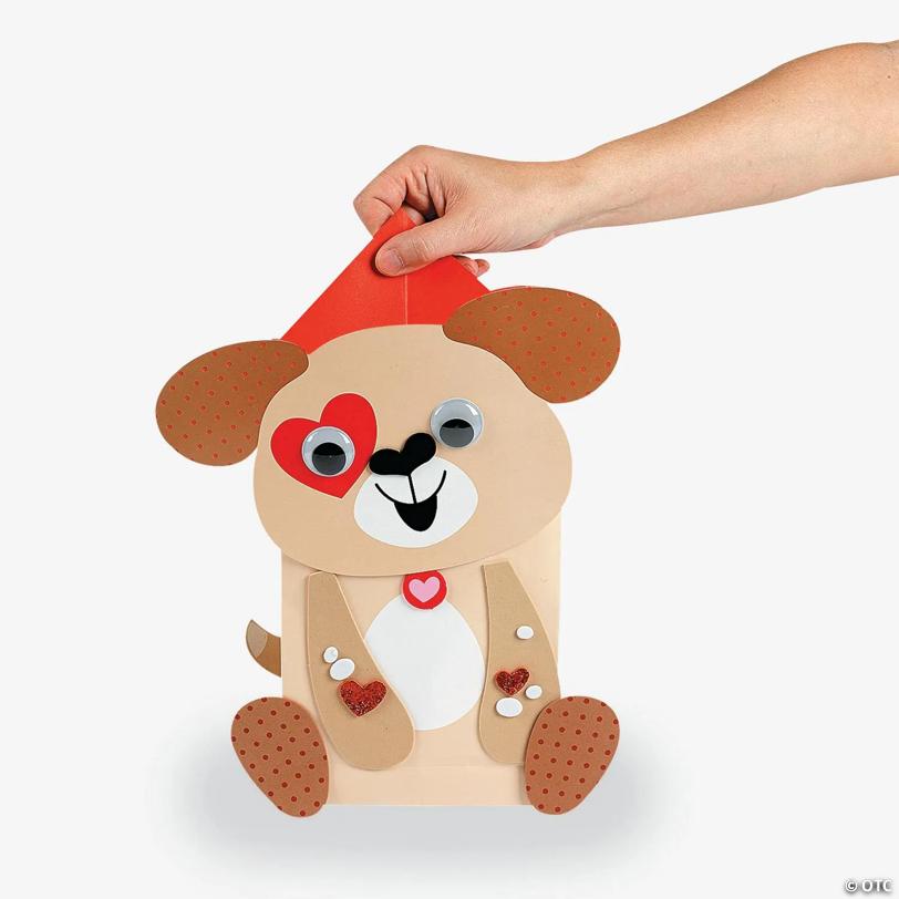 Puppy Valentine Card Holders Craft Kit - Makes 12