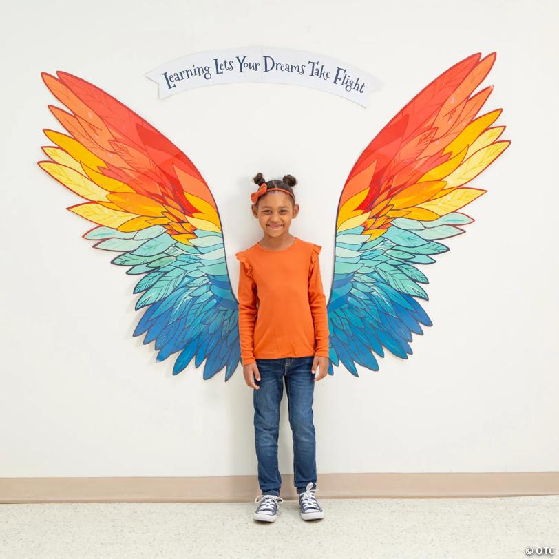 Rainbow Wings Classroom Wall Statement Piece - 10 Pc.