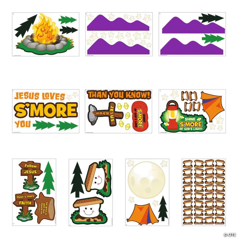 Religious Jesus Loves You S’More Classroom Bulletin Board Set - 103 Pc.