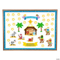 Religious Nativity Sunday School Classroom Cardstock Bulletin Board Set - 89 Pc.