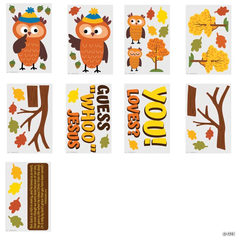 Religious Owl Bulletin Board Set - 9 Pc.
