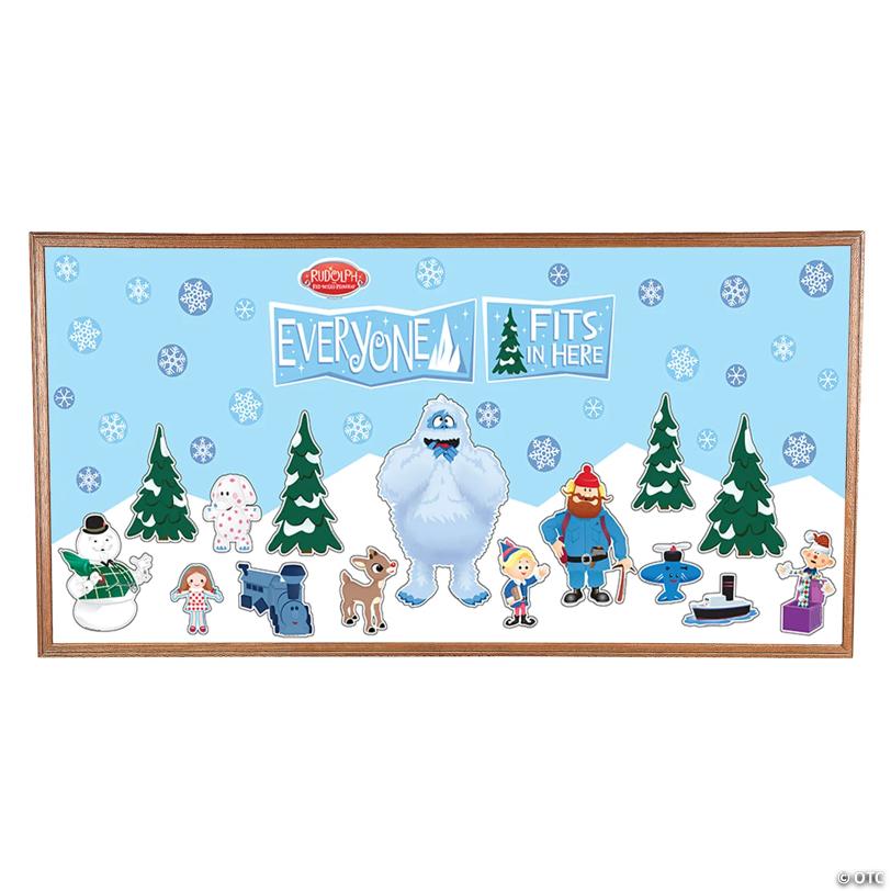 Rudolph the Red-Nosed ReindeerEveryone Fits in Here Classroom Bulletin Board Set- 44 Pc.