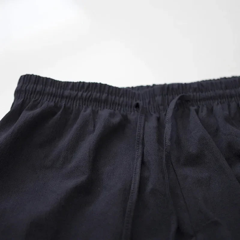 Pirate Pant Viking Costume for Men Renaissance Medieval Pants Drawstring Shorts Halloween Costume Adult Cosplay