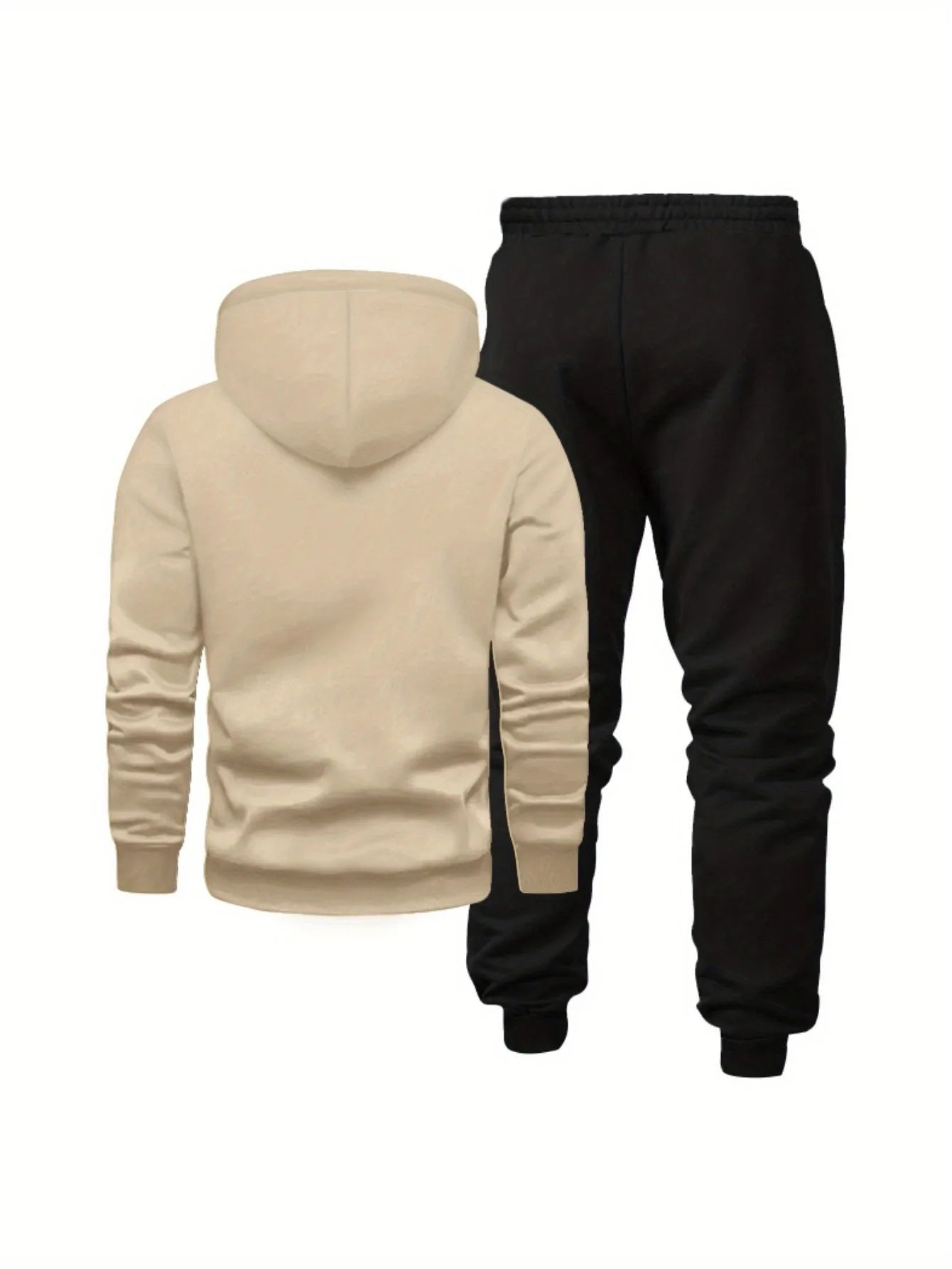 Hoodie sweatshirt men's autumn and winter sportswear and casual set trendy American high street versatile printed coat