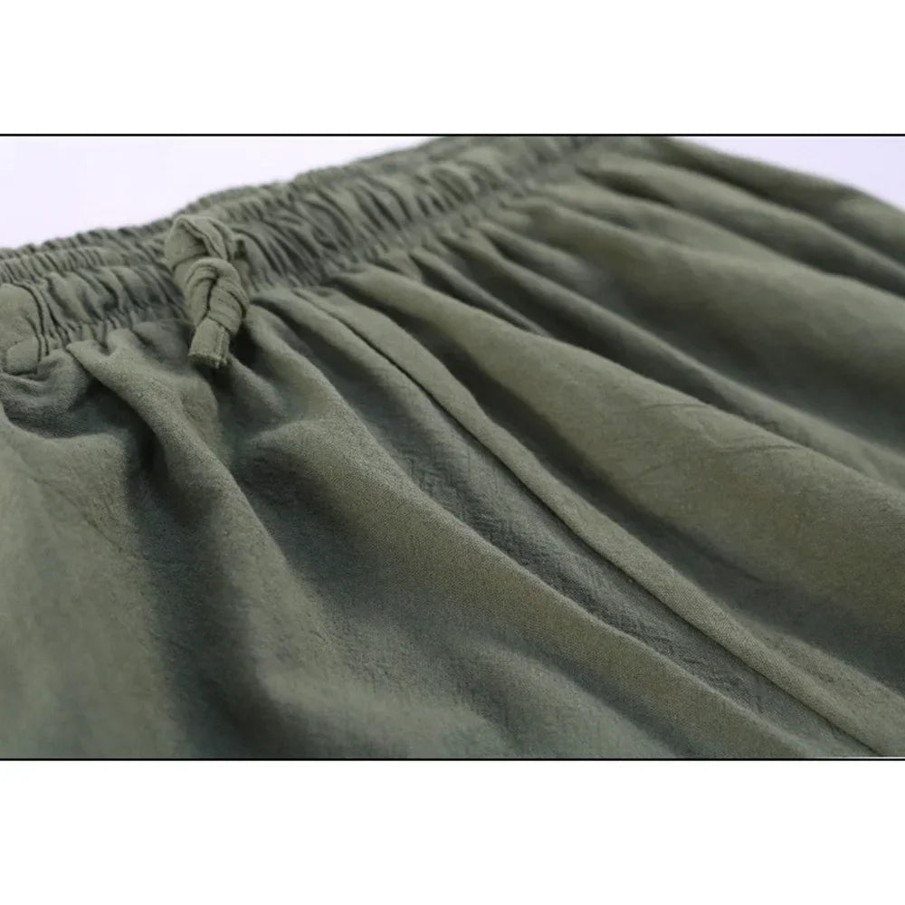 Pirate Pant Viking Costume for Men Renaissance Medieval Pants Drawstring Shorts Halloween Costume Adult Cosplay