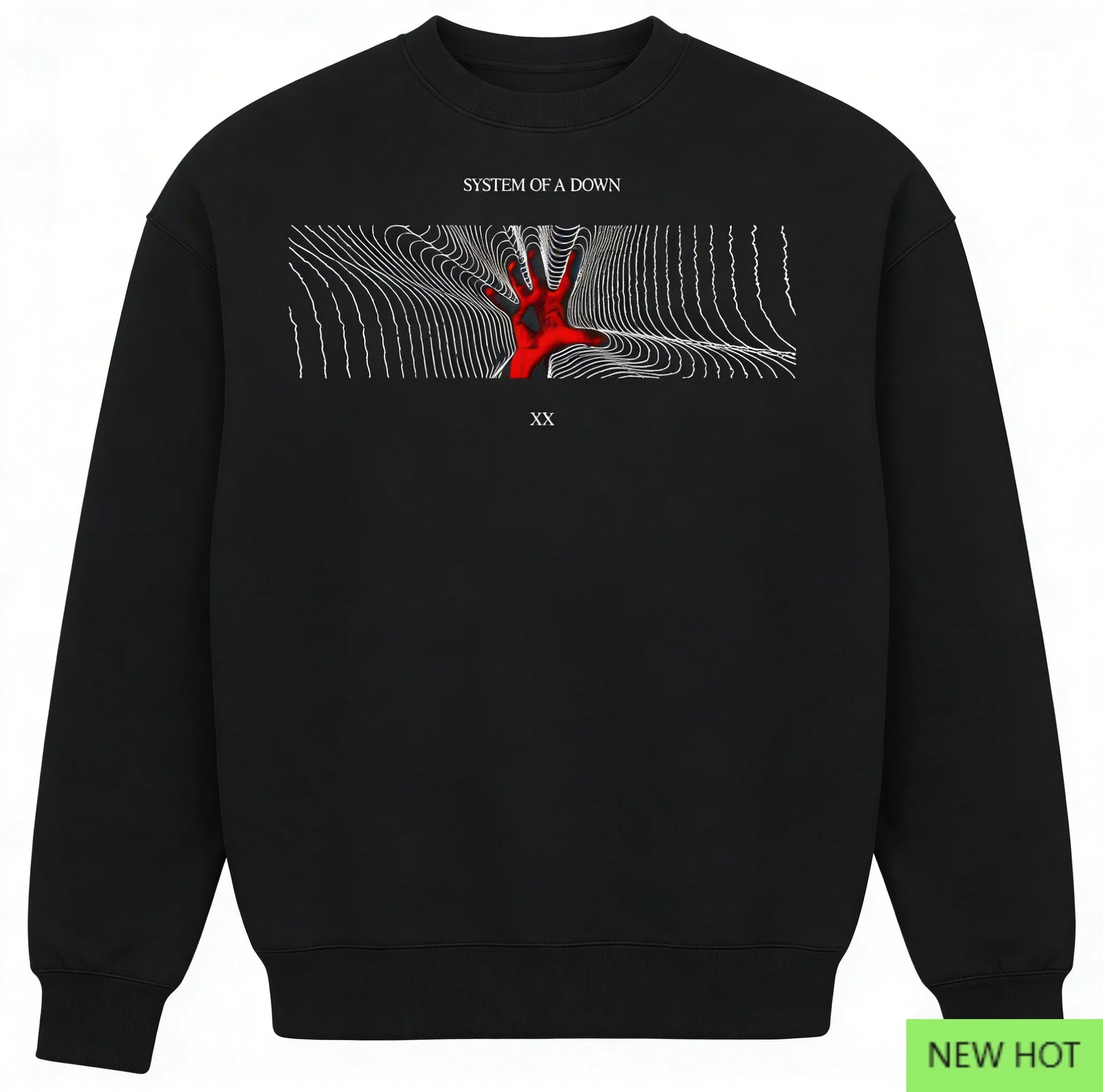 System of A Down Sweatshirt Abstract Graphic Black Print Casual Unisex Streetwear for Metal Rock Fans