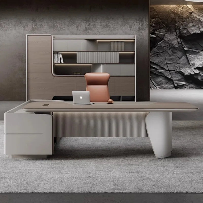 Contemporary Gaming Office Desk Luxury Modern Design Comfortable Workspace Organizer Escritorio Home Office Use Muebles Oficina