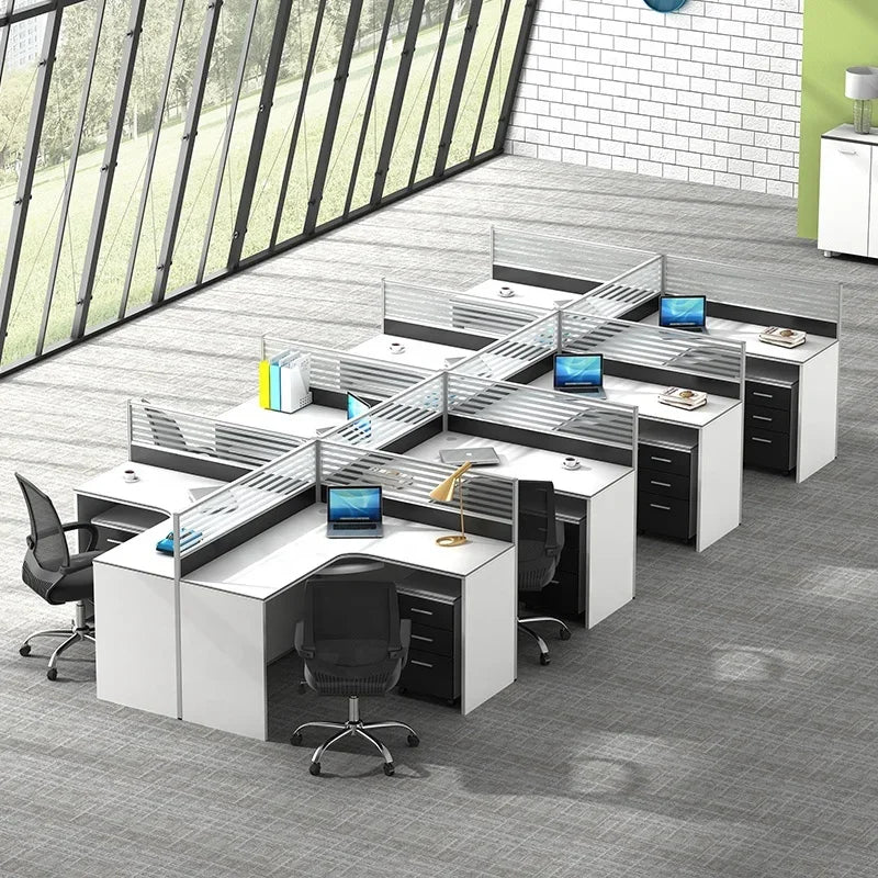 executive wooden office desk desk table office  4 6  person staff workstation office work desks