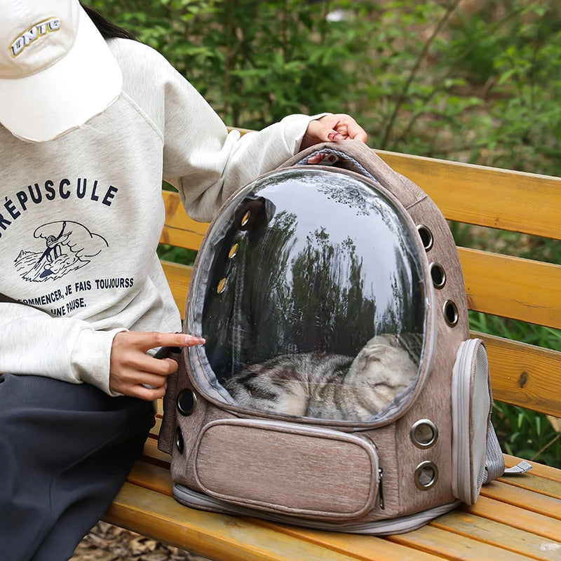 Pet Backpack Portable Travel Backpack Dogs and Cats Travel Portable Back Bag  Large capacity, Pet Carrier Bag for Cats and Dogs