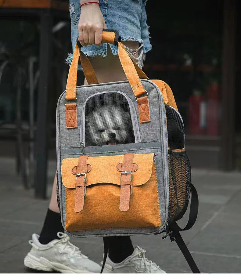 Pet Backpack,Dogs and Cats Travel Portable Back Bag,Large capacity,Pet Carrier Bag for Cats and Dogs, Portable Travel Backpack