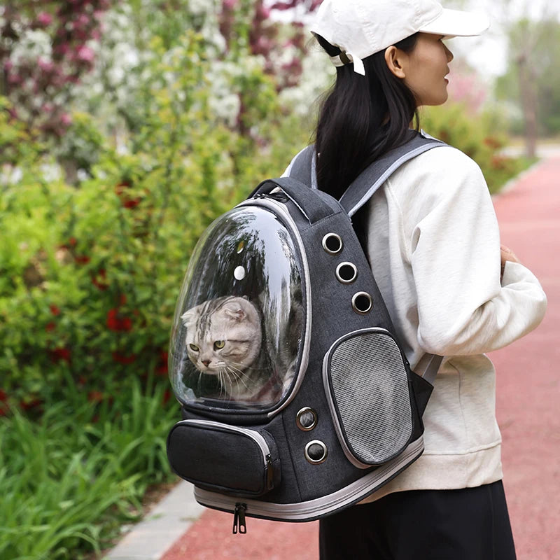 Pet Backpack Portable Travel Backpack Dogs and Cats Travel Portable Back Bag  Large capacity, Pet Carrier Bag for Cats and Dogs