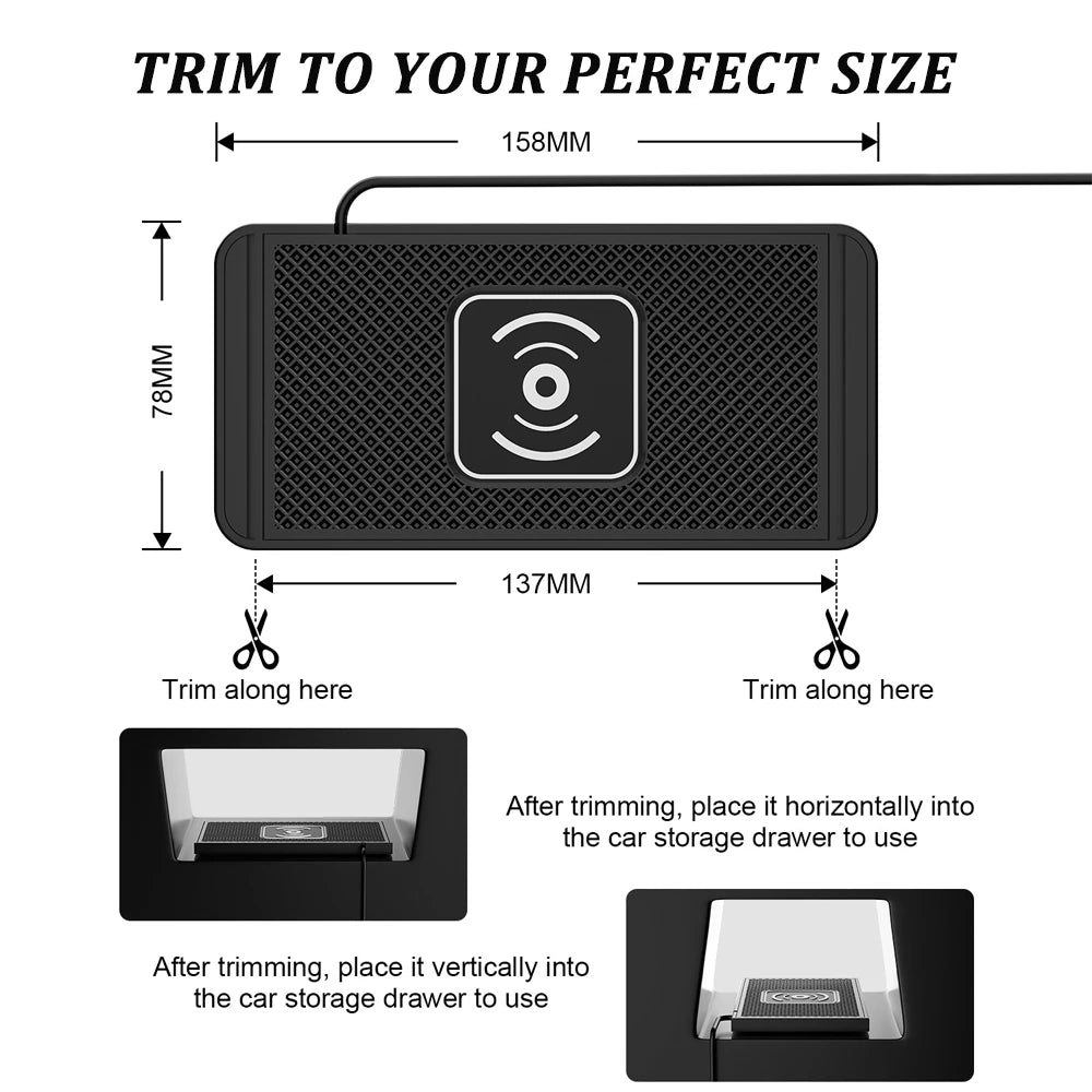 Wireless Charger Can Cut 15W Intelligent Automatic Sensing Suitable For Android, Huawei Fast Charging, Car Home Charger