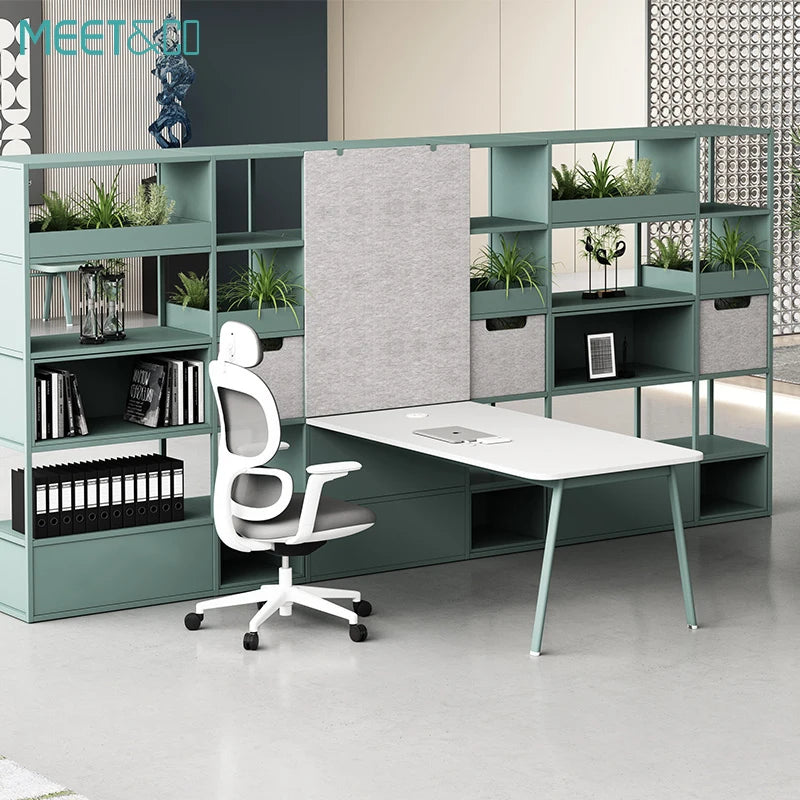 Modern 4-Seater Extendable Office Desk Convertible Modular Coworking Workstation Wooden Design Melamine Style for Open Space  bo